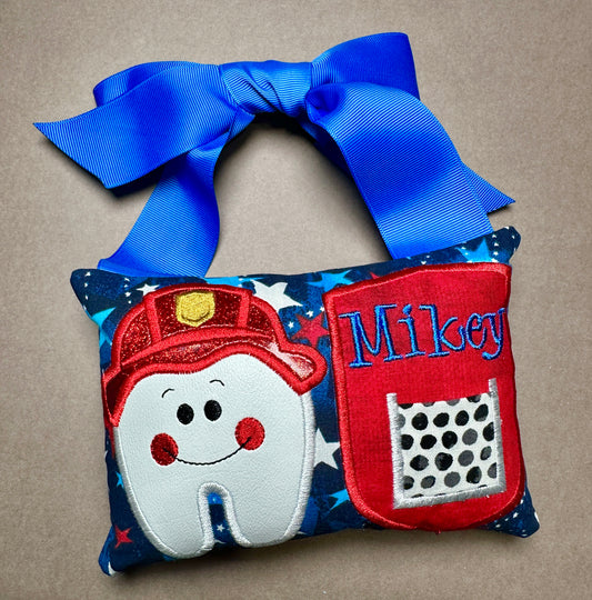 Fire Chief Tooth Fairy Pillow