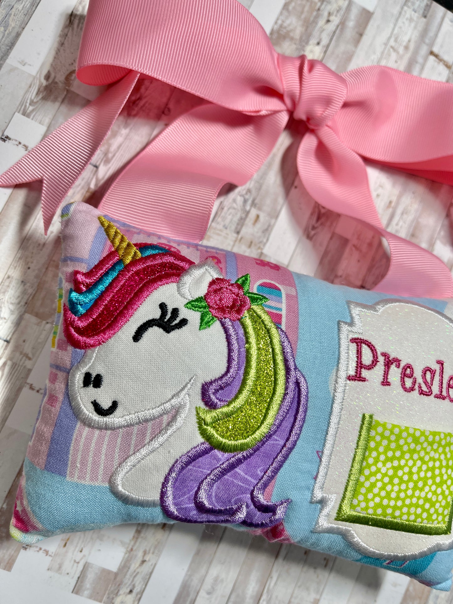 Rainbow Unicorn Tooth Fairy Pillow