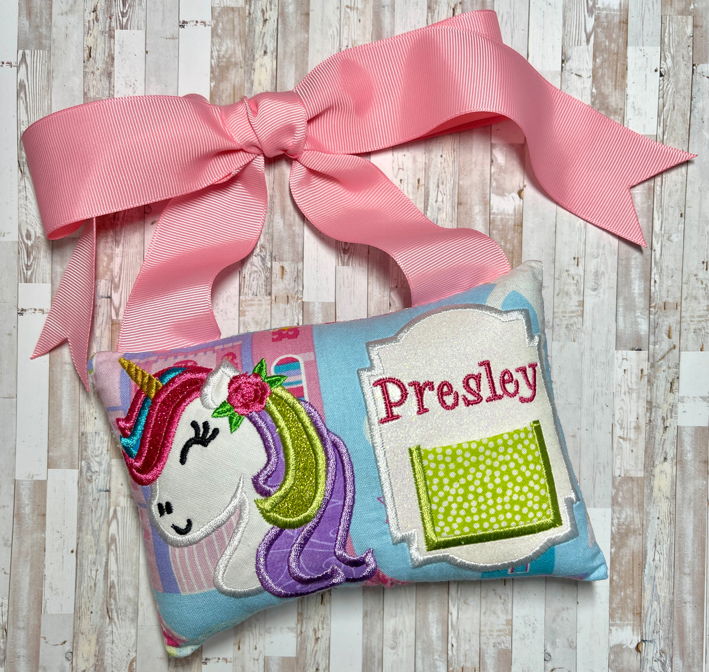Rainbow Unicorn Tooth Fairy Pillow