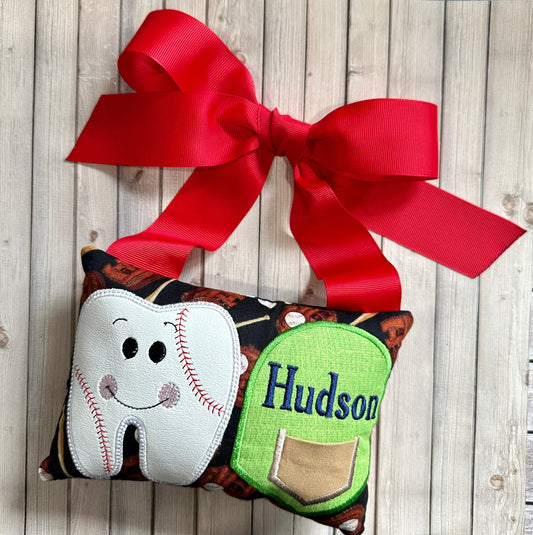 Baseball Tooth Fairy Pillow